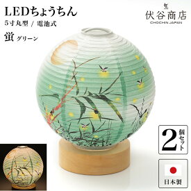 盆提灯 ミニサイズ テーブルライト おしゃれ 【 LED 5寸丸 提灯 蛍 グリーン 】( 2個セット ) 盆ちょうちん お盆提灯 ミニ コードレス 花 新型 初盆 電池式 電池式 お盆 提灯 お彼岸 お盆飾り 新盆 お供 御供 御仏前 初盆 セット 初盆提灯 お盆用品 コンパクト 小型