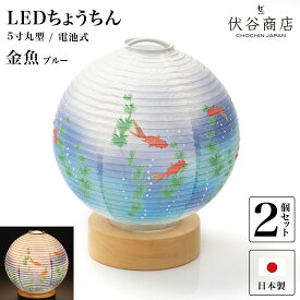 盆提灯 ミニサイズ テーブルライト おしゃれ 【 LED 5寸丸 提灯. 金魚 ブルー 】( 2個セット ) 盆ちょうちん お盆提灯 ミニ コードレス 花 新型 初盆 電池式 電池式 お盆 提灯 お彼岸 お盆飾り 新盆 お供 御供 御仏前 初盆 セット 初盆提灯 お盆用品 コンパクト 小型