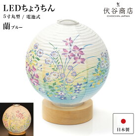盆提灯 ミニサイズ 初盆提灯 テーブルライト おしゃれ 【 LED 5寸丸 提灯 蘭 ブルー 】盆提灯 盆ちょうちん お盆提灯 ミニ モダン コードレス 花 新型 初盆 電池式 電池式 お盆 提灯 お彼岸 ミニサイズ お盆飾り 新盆 お供 御供 御仏前 初盆 セット お盆用品 コンパクト 小型