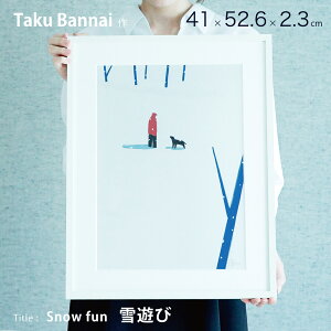 y LINEo^300~OFF z A[g ŉ W[N[ u Snow fun V vƗVԐ̓ 41×52.6×2.3cm ƃIWiziCނɃyCg)  CXg[^[ i  Ǌ|