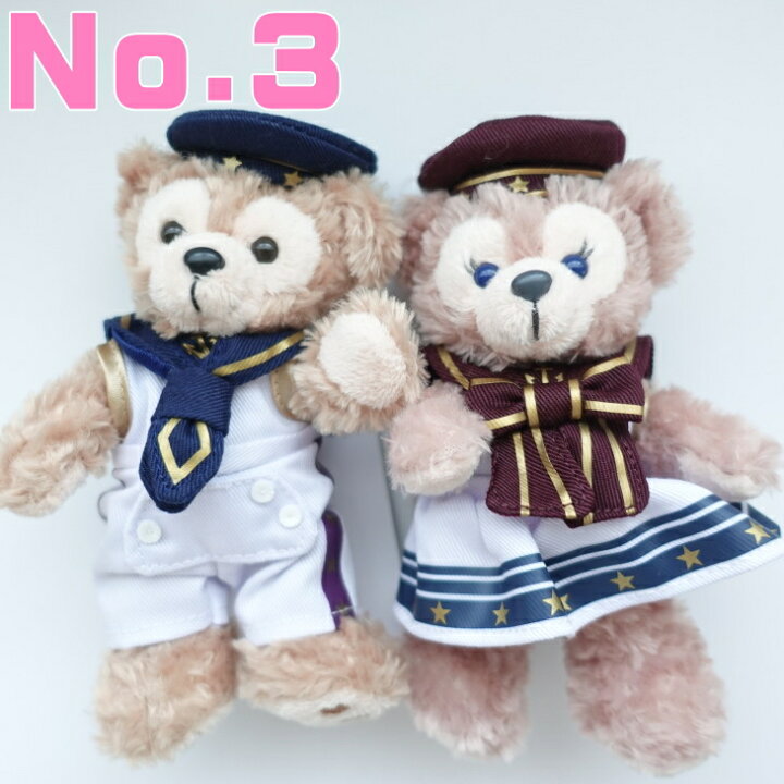 楽天市場】ダッフィー＆シェリーメイ ぬいぐるみ バッジ ぬいば ペア 