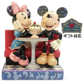 ミッキー＆ミニー ソーダショップ【Disney Traditions】 フィギュア プレゼント ギフト グッズ お祝い 人形 置物 ジムショア グッズ ディズニー 結婚祝い 入籍祝い 誕生日プレゼント 還暦祝い お祝い プロポーズ 結婚記念日 JIM SHORE