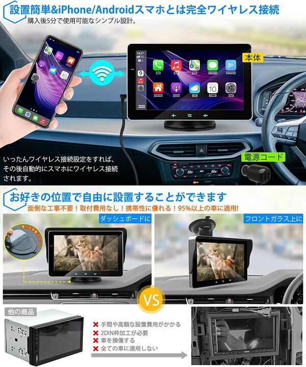 楽天市場】カーオーディオ 7インチディスプレイオーディオ/カー 
