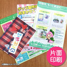 【オリジナル印刷】オフセット フルカラーチラシ 片面印刷 100枚（印刷 販促 促進 宣伝 チラシ ビラ フライヤー）