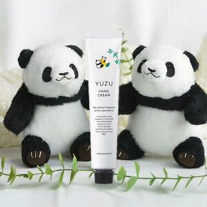 【メール便対応可】柚子(ゆず) ハンドクリーム ミニ 20g 限定デザイン「パンダ」低刺激性 無添加 乾燥 スキンケア 手荒れ さらさら べたつかない コスメ ハンドケア ボディケア 手肌 お手