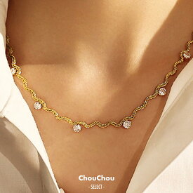 ネックレス コスチュームジュエリー ジグザグ デザイン スキンジュエリー チョーカー ラインストーン ジルコニア アクセサリー レディース プチプラ 送料無料 クリスマス プレゼント 学生 女子高生 JD バレンタイン ホリデー ギフト