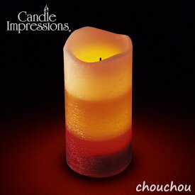 Candle Impressions フレームレスキャンドル -3色レイヤータイプ- カレント 【キャンドルインプレッションズ LEDライト 照明 LEDキャンドル フレイムレス アウトドア キャンプ 間接照明 テーブルライト フロアライト アロマキャンドル ゆらぎ】