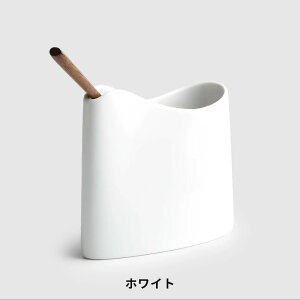 《全3色》白山陶器 ポケット しゃもじたて【HAKUSAN 波佐見焼 しゃもじ立て 調理 道具 日本製 長崎県 電子レンジ 食洗機対応 デザイン雑貨 白磁 ギフト 陶磁器 北欧 プレゼント お祝い ギフト