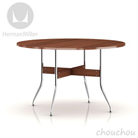 HermanMiller ネルソンスワッグレッググループダイニングテーブル丸型 ウォールナットタイプ 【ハーマンミラー デザイン雑貨 オフィス デザイン雑貨 モダン インテアリア ミッドセンチュリー】※ 受注後に納期をご連絡いたします。