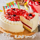 誕生日ケーキ バースデー スイーツ 子供 記念日 4号 5号 プレゼント ギフト クレープ いちご ホワイト チョコレート 2…