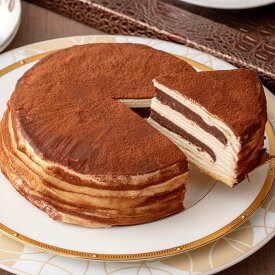 父の日 プレゼント 2024 チョコ スイーツ プレゼント ギフト ミルクレープ バースデーケーキ 誕生日ケーキ ミルクレープホール 内祝い 手作り 誕生日 もっちり食感の手作りミルクレープ 生チョコミルクレープ1ホール