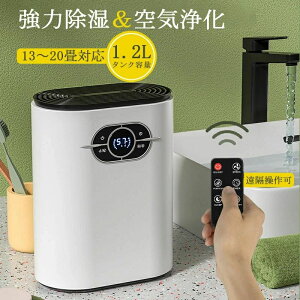 強力除湿 除湿機 小型 コンパクト 除湿器 1200ml イオン空気清浄 ペルチェ式 除湿量600ML/日 省エネ 湿気 梅雨対策 カビ防止 部屋干し 満水自動停止 タイマー機能 静音作業 家用除湿機 知能恒湿
