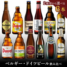 【24日20:00~27日9:59★最大760円OFFクーポン】 ＼ランキング1位獲得／ 【 ドイツビール ・ ベルギービール 飲み比べ 6本 】 ビール セット ギフト 輸入 クラフトビール ピルスナー チェリー デュベル おしゃれ 贈答用 ラッピング 送料無料 海外ビール ギフトセット