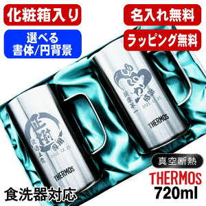 名入れ ビールジョッキ サーモス ペア 名前入り プレゼント 真空断熱 保温 保冷 食洗器 対応 ステンレス 彫刻 刻印 グラス コップ ビアグラス おしゃれ ビールグラス 父の日 母の日 祝い 誕生