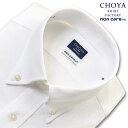 【裄詰め不可】CHOYA 鹿の子 ニット ノンケア 長袖 ニットシャツ 形態安定 CHOYA SHIRT FACTORY ボタンダウン ホワイト 白 綿100%【review】