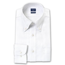 Yシャツ 日清紡アポロコット 長袖 ワイシャツ 形態安定 ボタンダウン 白 ホワイト ロイヤルオックスフォード 綿100% メンズ SS1 CHOYA SHIRT FACTORY(cfd715-209) 24FA