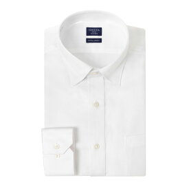 日清紡アポロコット 長袖 ワイシャツ メンズ 形態安定加工 ツイル スナップダウン |綿100％ ホワイト CHOYA SHIRT FACTORY