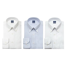 アポロコット【3枚セット】ワイシャツ 綿100% メンズ 長袖 形態安定 レギュラーフィット CHOYA SHIRT FACTORY Yシャツ 日清紡(cfd-set-r3)