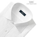 ワイシャツ メンズ 長袖 綿100％ 形態安定 白ドビー ホワイトシャツ セミワイド SHIRT MAKER CHOYA【review】