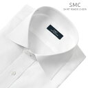 ワイシャツ メンズ 長袖 綿100％ 形態安定 ピンオックス 白無地 ホワイトシャツ セミワイド SHIRT MAKER CHOYA【review】