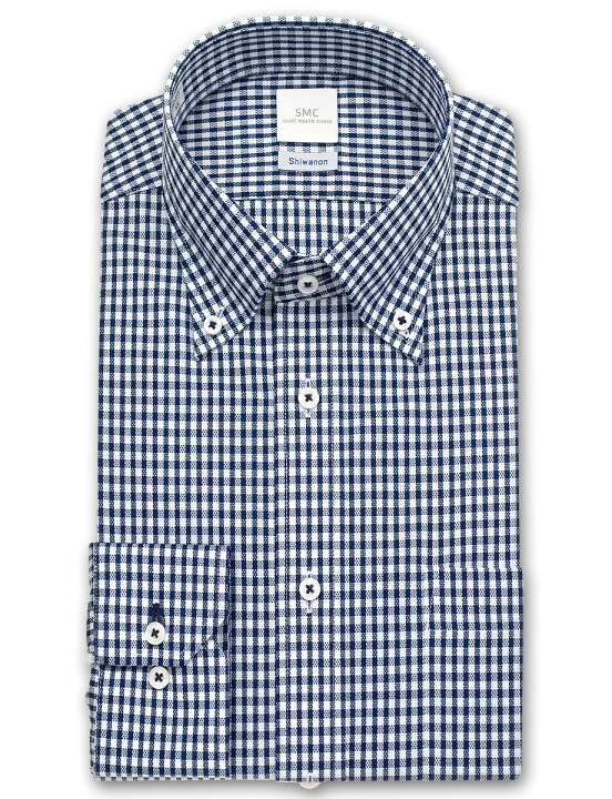 楽天市場】CHOYAシャツ Yシャツ Shiwanon 長袖 ワイシャツ メンズ 形態安定 ネイビーのギンガムチェック ボタンダウンシャツお手入れ簡単  綿：50% ポリエステル：50% ネイビー SHIRT MAKER CHOYA(cmd340-655) : CHOYA シャツ
