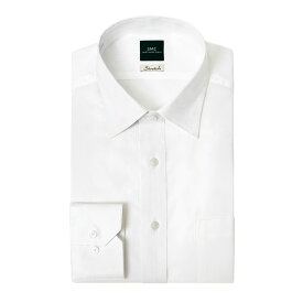 ワイシャツ 長袖 メンズ 形態安定 吸水速乾 ストレッチ 白ドビーストライプ レギュラーカラー ホワイト SHIRT MAKER CHOYA
