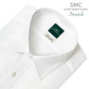 ワイシャツ 長袖 メンズ 形態安定 吸水速乾 ストレッチ 白ドビーストライプ レギュラーカラー ホワイト SHIRT MAKER CHOYA
