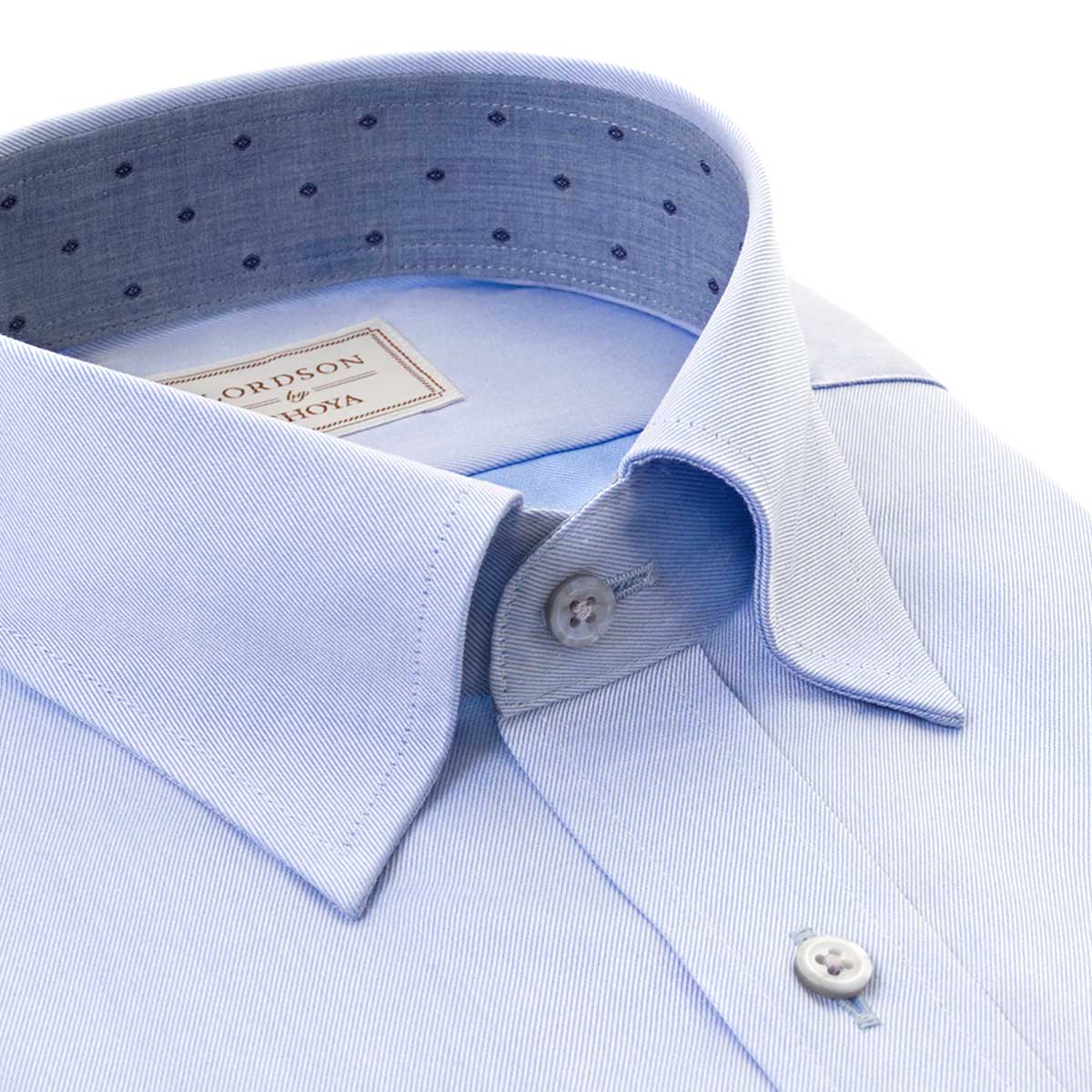 LORDSON Yシャツ 長袖 ワイシャツ メンズ ショートスナップダウン 形態安定 サックスブルー ツイル ダンガリー 綿100% 2202ft  LORDSON by CHOYA(cod701-250) | CHOYA シャツ