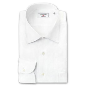 長袖 ワイシャツ メンズ カッターシャツ 綿100% 日本製Yシャツ CHOYA1886 ホワイト 白ブロード ワイドカラー ドレスシャツ 高級 上質 (cvd000-100) 就活 冠婚葬祭