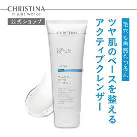 【公式】 クリスティーナ AHA-BHA アクティブクレンザー クレンジングジェル 250ml メイク落とし W洗顔不要 ニキビケア 毛穴ケア 透明感 キメ 角質ケア さっぱり 潤い グリコール酸 サリチル酸 細胞再生 緑茶エキス 消炎 収れん 保湿 酸化防止 キュウリ果実エキス ビタミン