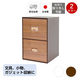 卓上収納 卓上チェスト DVD収納 dvd ゲームソフト 引き出し 小物入れ ボックス 幅229×奥267×高358mm おしゃれ シンプル ブラウン レト ロモダン インテリア 木製 デスクトップ収納 机上 ミニチェスト 整理 整頓 筆入れ 道具 シオンシステムBOX【日本製】