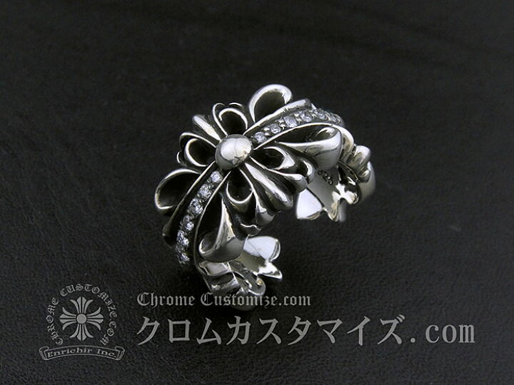 楽天市場】クロムハーツ/CHROME HEARTS ダブルフローラルクロスリング 