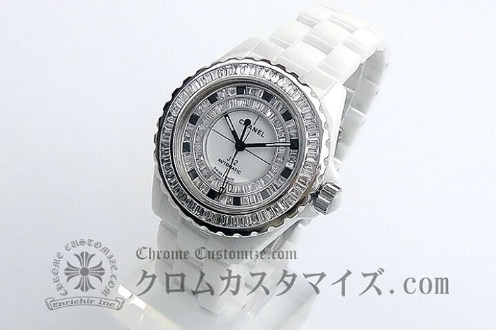 楽天市場】シャネル/CHANEL J12 H0970 ホワイトセラミック バケット シャネル バケットダイヤ 時計