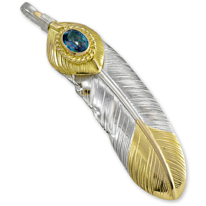 楽天市場】【鷲見太郎 Pendant ペンダント】LフェザーK18トップ&K18 