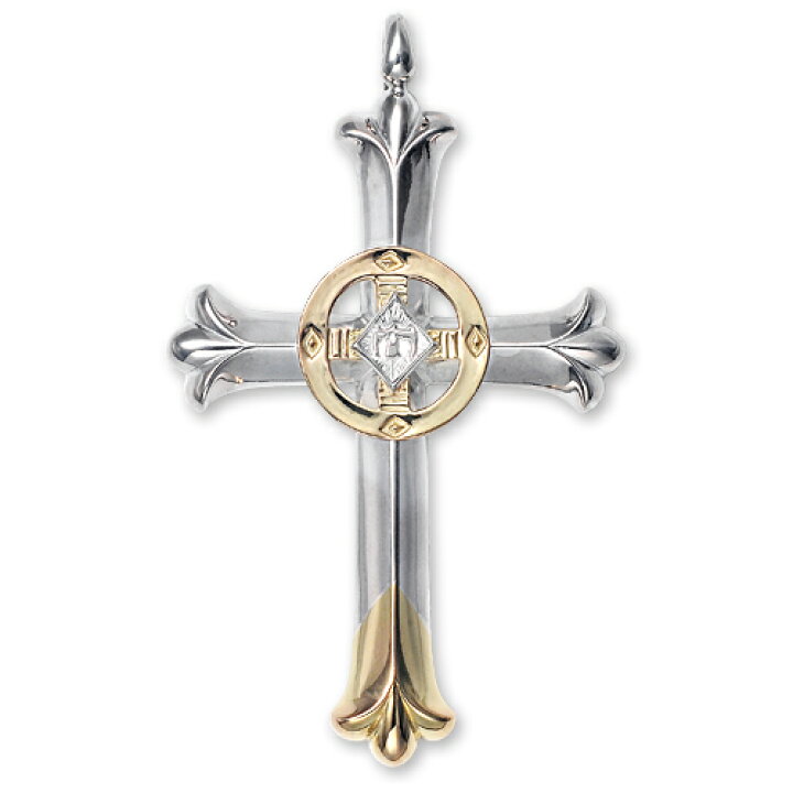 楽天市場】【鷲見太郎 Pendant ペンダント】クロスK18イエローゴールド 