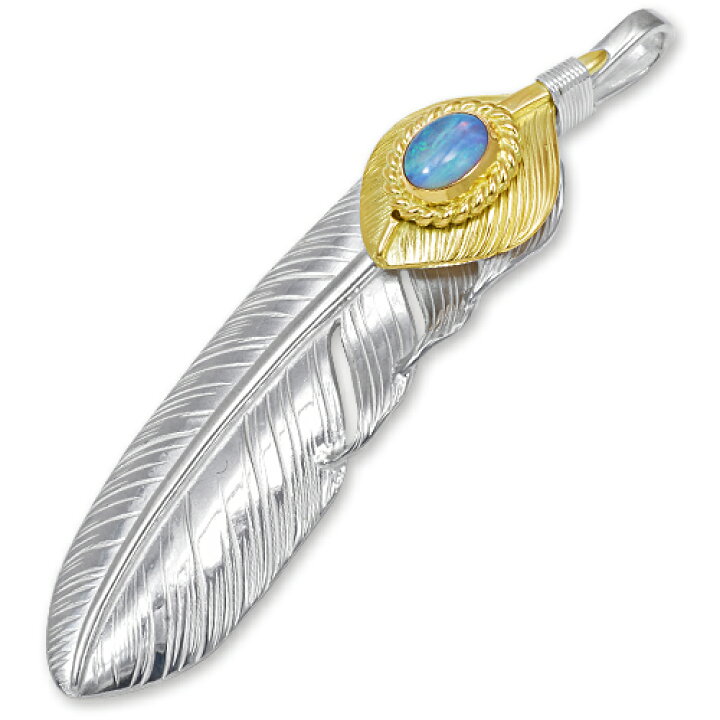 楽天市場】【鷲見太郎 Pendant ペンダント】Lフェザー&K18イエロー 