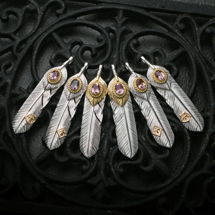 楽天市場】【鷲見太郎 Pendant ペンダント】Lフライトフェザー&ハート 