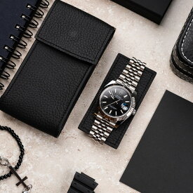 IFLW ウォッチポーチ 1本用 Noir Leather WATCH POUCH（ノワール）IFLWatches 時計ケース 本革ケースアイエフエル ウォッチケース 収納ケース 腕時計用高級 腕時計