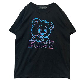 古着 MILKBOY ミルクボーイ FUCK BEAR グラフィック 半袖Tシャツ ブラック M ユニセックス ストリート 原宿系 【中古】