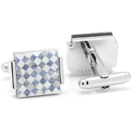 【アウトレット】◎カフス カフリンクス カフスボタン Various Licensed アクセサリー Floating Mother of Pearl Checkered Cufflinks 市松模様 パール ブルー ホワイト BL-2278-LP