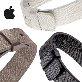 アップルウォッチ専用 レザーベルト フランス製 ABP Apple Watch leather belt Series 3/4/5/6/7/SE対応 バンド 38mm 40mm 42mm 44mm カーフ 革