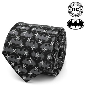 ネクタイ メンズ 紳士 シルク DC Batman Cross Black Silk Men's Tie バットマン DC クロス ブラック ロゴ ブラック DC-BM-CB-TR
