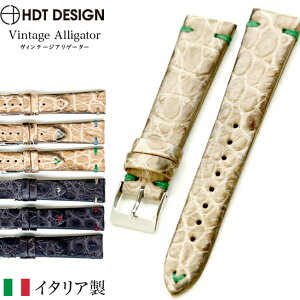 yHE΂˖_z rv xg oh HDT DESIGN G.P.F. GPF Vintage Alligator Be[W AQ[^[ U[ v 20mm ubN zCg