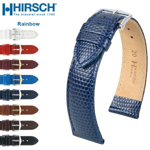 _|Cg10{^ yHE΂˖_z rv xg HIRSCH qV Rainbow Calfskin with Lizard Embossing J[tXL U[h^ U[v16mm 17mm 18mm 19mm 20mm 22mm