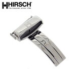 【只今ポイント10倍】腕時計 ベルト HIRSCH ヒルシュ シングルDバックル シルバー 16mm 18mm 20mm 22mm