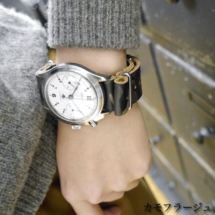 楽天市場】腕時計 ベルト バンド ABP NATOレザー エージド カーフ 16mm