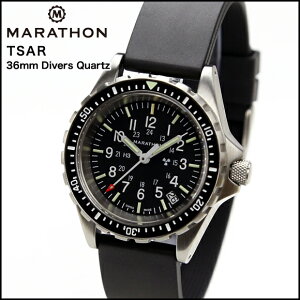 \10月30日まで【ポイント2倍】/時計 腕時計 ミリタリーウォッチ アメリカ軍 MARATHON TSAR 36mm Divers Quartz 300M マラソン ティーサー 36mm クォーツ ダイバーズ WW194027 316Lステンレス