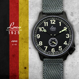 時計 腕時計 ミリタリーウォッチ ドイツ LACO ラコ 861908 JU52 ユー52 自動巻き オートマチック オリジナルストラップ付き