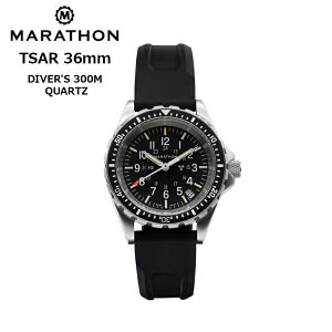 ���v �r���v �~���^���[�E�H�b�` �A�����J�R MARATHON TSAR 36mm Divers Quartz 300M �}���\�� �e�B�[�T�[ 36mm �N�H�[�c �_�C�o�[�Y WW194027SS-0130 316L�X�e�����X