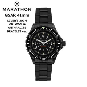 ���v �r���v �~���^���[�E�H�b�` �A�����J�R MARATHON GSAR Anthracite Automatic Divers 300M �}���\�� �W�[�T�[ �A���X���T�C�g �u���X���b�g�o�[�W���� �������� WW194006BK-0109